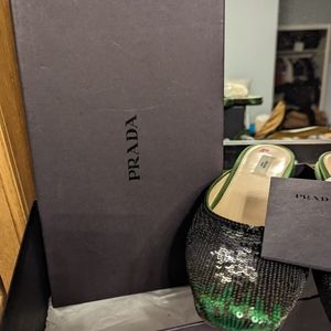 Brand New in Box Prada Sequin Slides